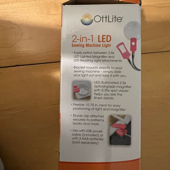 Pink 2-in-1 LED Sewing Machine Light - Picture 4 of 8